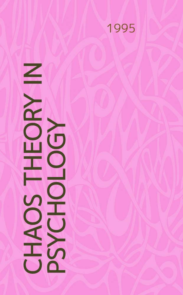 Chaos theory in psychology