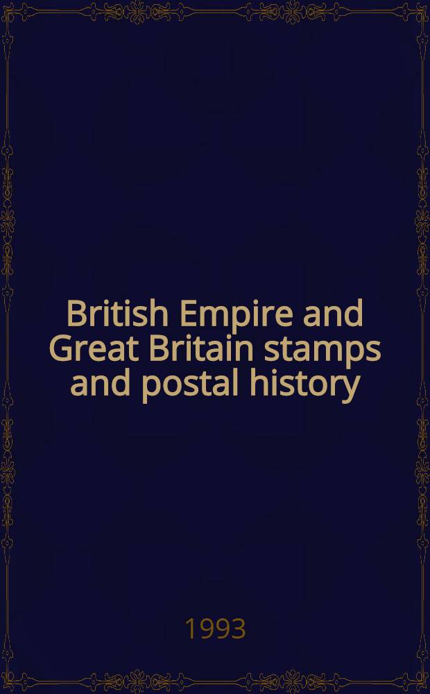British Empire and Great Britain stamps and postal history : The property of Conrad Latto a. from various sources : A cat. of a. publ. auction, London, 2-4 Mar. 1993 = Кристи/Марки и история почты Британской империи и Великобритании.