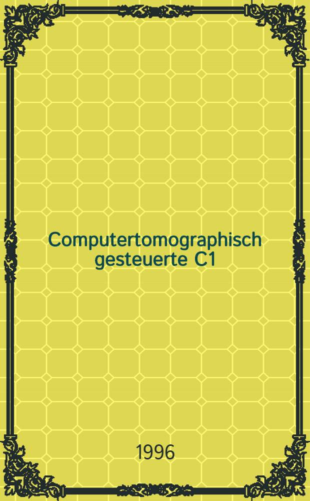 Computertomographisch gesteuerte C1/C2 Facettengelenkinfiltration bei chronischem zerviko-zephalem Kopfschmerzsyndrom : Inaug.-Diss = Компьютертомографически управляемая C1/C2 инфильтрация фасеточных сочленений при хроническом шейно-головном болевом синдроме .