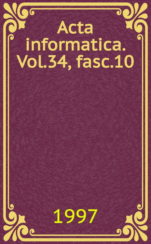 Acta informatica. Vol.34, fasc.10 = Части контекстно-свободных графов и сцепление графов.