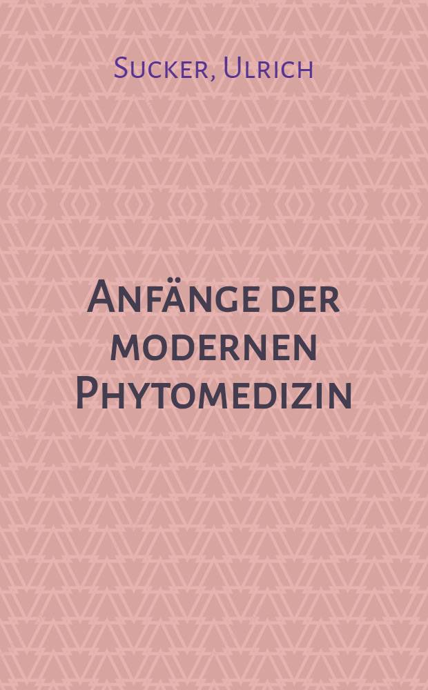 Anfänge der modernen Phytomedizin : Die Gründungsgeschichte der Biol. Bundesanstalt für Land- u. Forstwirtschaft (1898 bis 1919) : Zugleich ein Beitr. zur Disziplingenese der Phytomedizin = Источники современной фитопатологии. Основы истории биологической федеральной службы для сельского и лесного хозяйства(1898-1919) одновременный вклад в происхождение предмета фитопатологии..