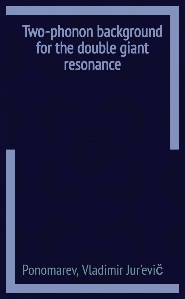 Two-phonon background for the double giant resonance