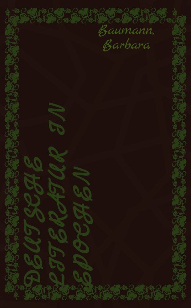 Deutsche Literatur in Epochen = Немецкая литература в разные эпохи.