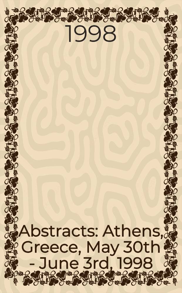 Abstracts :Athens, Greece, May 30th - June 3rd, 1998 / 25th Annu. meet. of the Europ. thyroid assoc. = Résumés