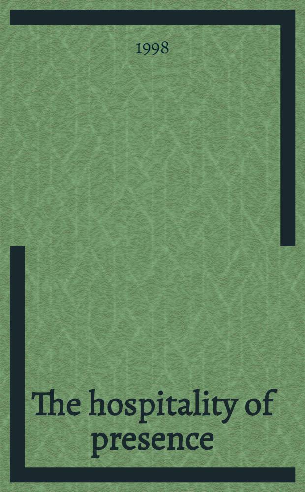 The hospitality of presence : Probl. of otherness in Husserl's phenomenology : Diss. = Гостеприимство присутствия:проблемы различия в феменологии Гуссерля.
