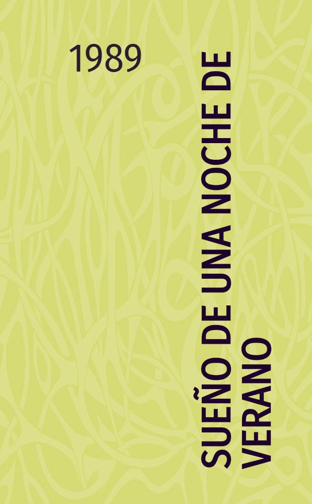 Sueño de una noche de verano : Poesía