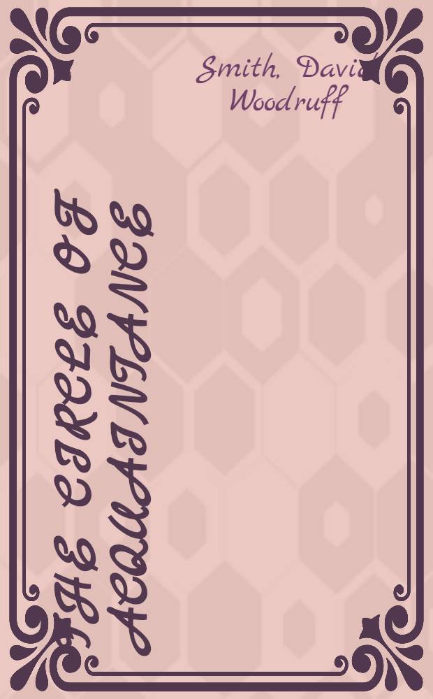 The circle of acquaintance : Perception, consciousness, a. empathy