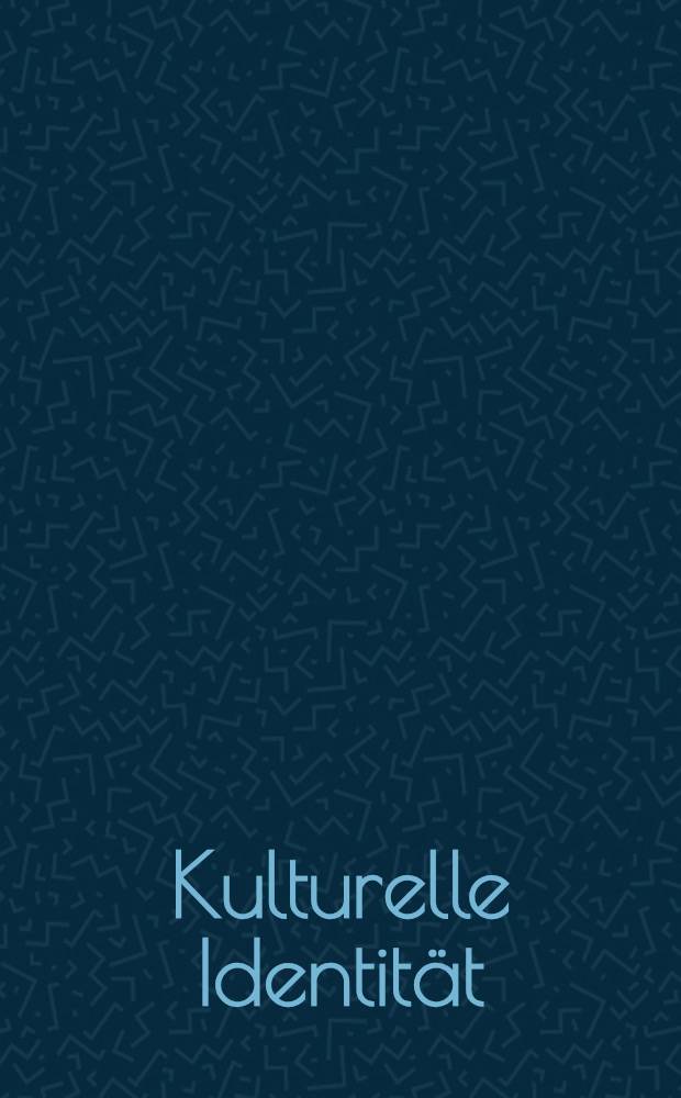 Kulturelle Identität : Dt.-ind. Kulturkontakte in Lit., Religion u. Politik = Культурное тождество.