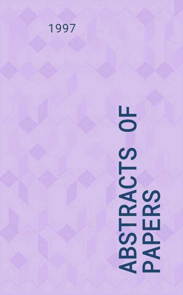 Abstracts of papers