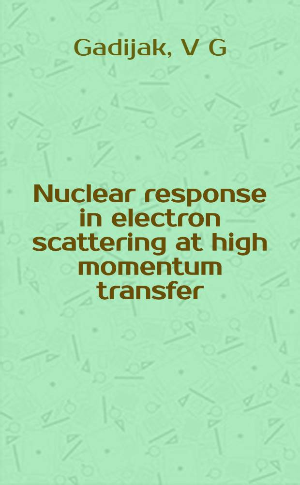 Nuclear response in electron scattering at high momentum transfer