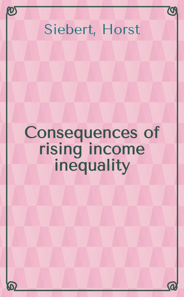 Consequences of rising income inequality : A comment = Последствия роста неравенства доходов. Комментарии..