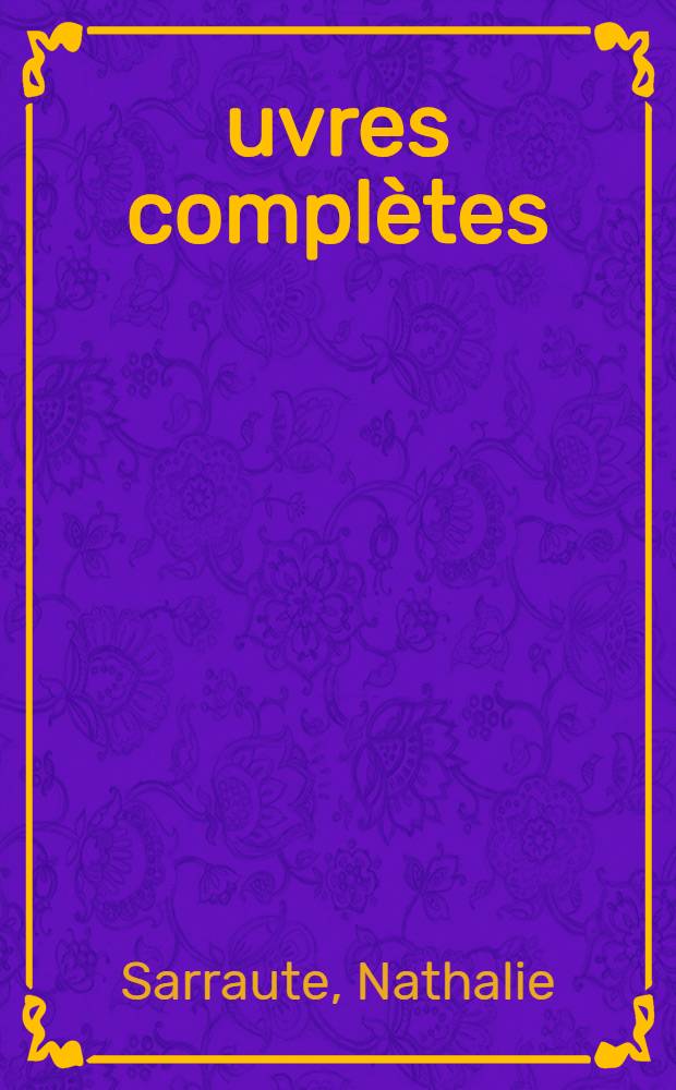 Œuvres complètes