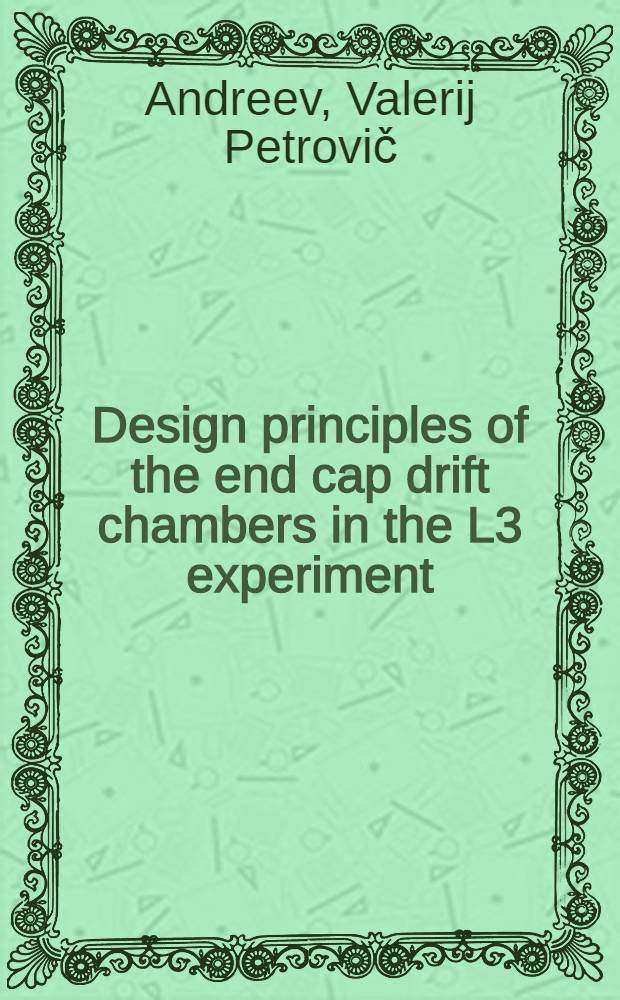 Design principles of the end cap drift chambers in the L3 experiment