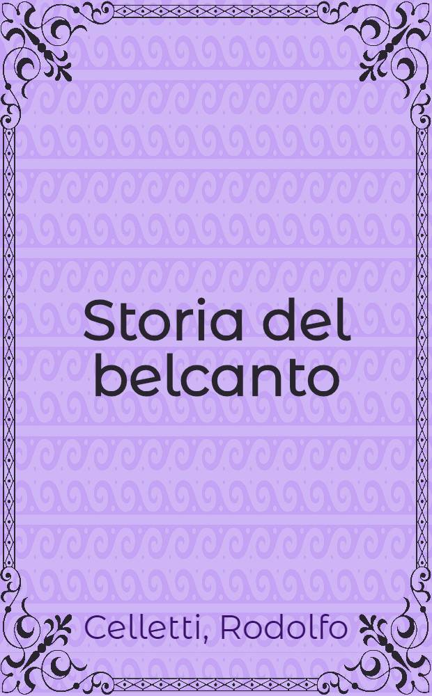 Storia del belcanto