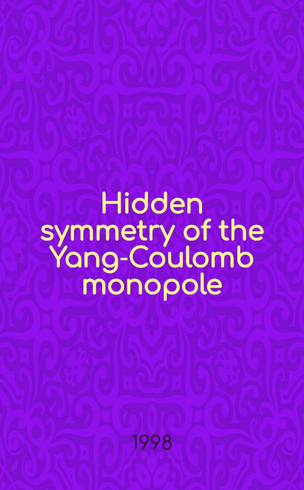 Hidden symmetry of the Yang-Coulomb monopole