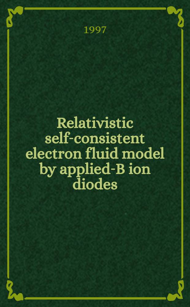 Relativistic self-consistent electron fluid model by applied-B ion diodes
