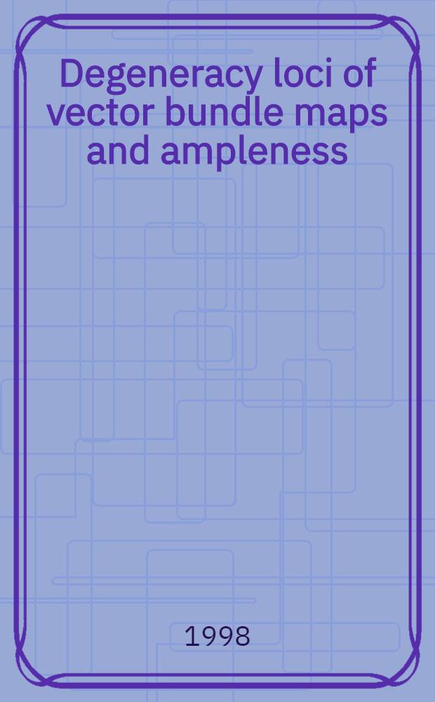 Degeneracy loci of vector bundle maps and ampleness = Места вырождения для векторных расслоенных отображений и достаточность.