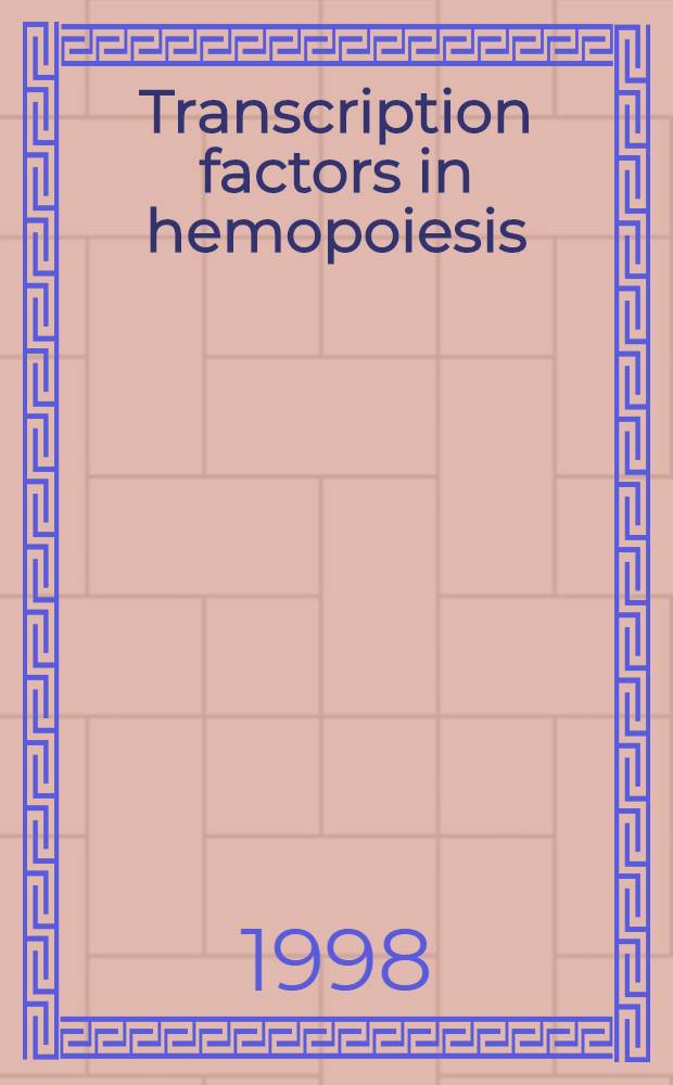 Transcription factors in hemopoiesis