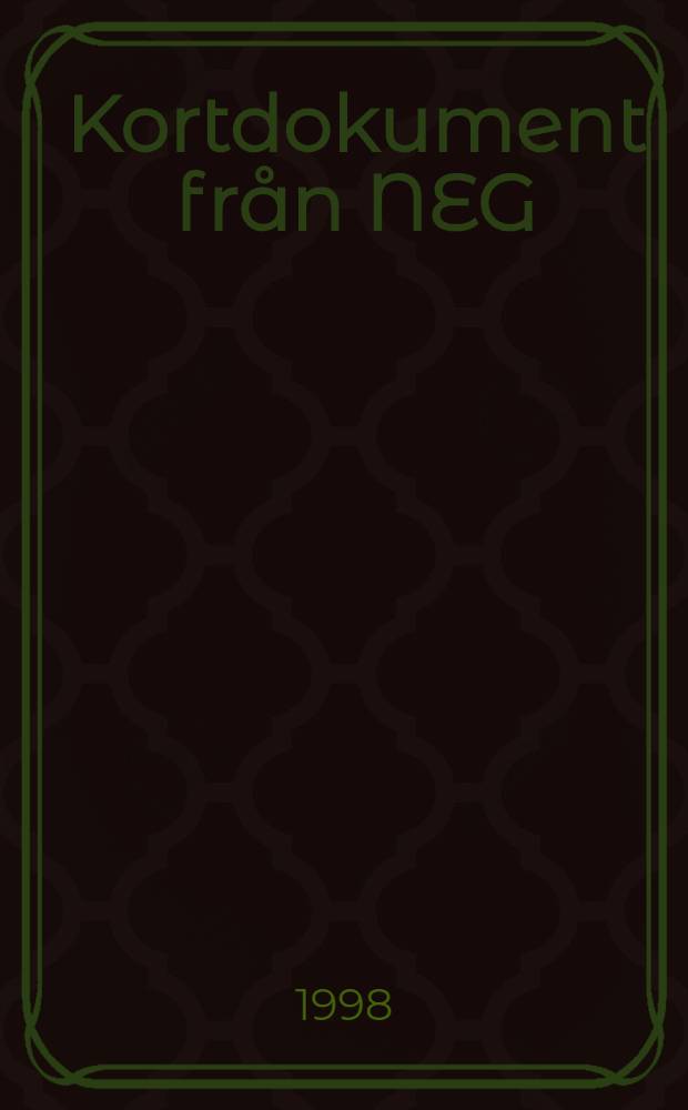 Kortdokument från NEG = Краткая документация скандинавской группы экспертов . Дихлорбензолы ,глютаральдегид , огнеупорные керамические волокна, мучная пыль , платина .