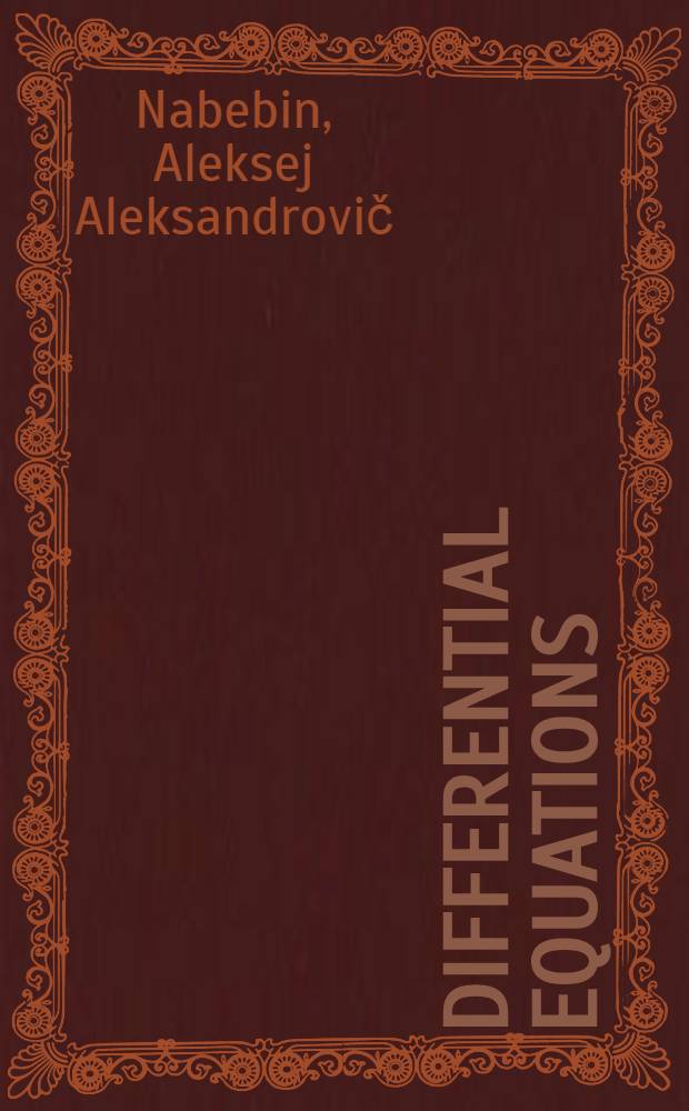 Differential equations
