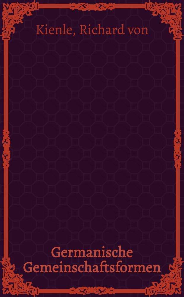 Germanische Gemeinschaftsformen