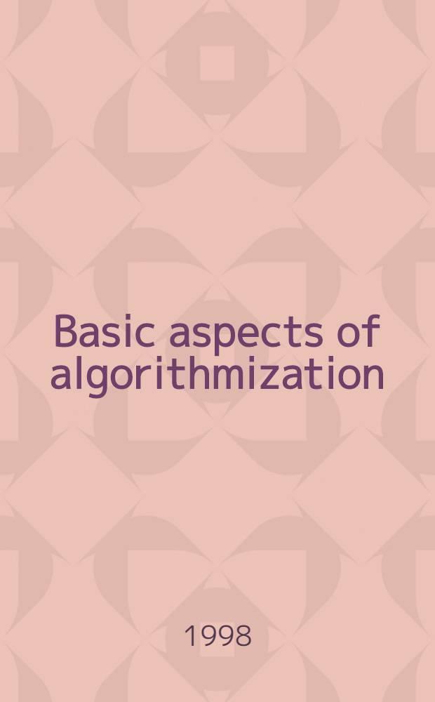 Basic aspects of algorithmization