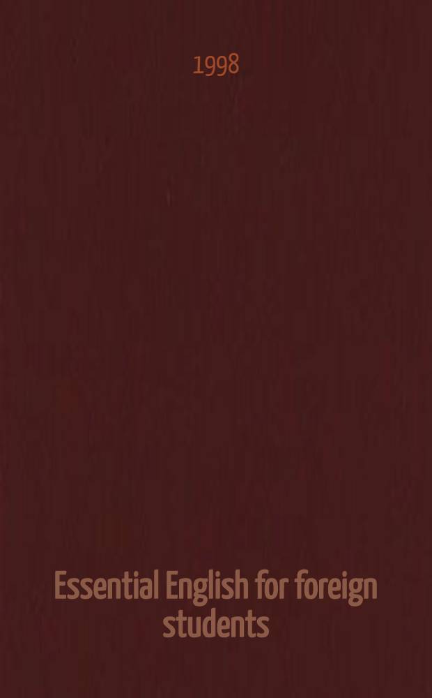 Essential English for foreign students