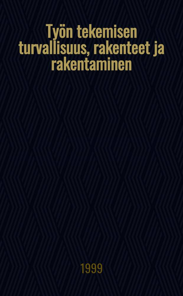 Ty&ouml;n tekemisen turvallisuus, rakenteet ja rakentaminen : Sosiol. n&auml;k&ouml;kulmia rakennusty&ouml;h&ouml;n ja ty&ouml;suojeluun : Diss. = Конструкция, структура и безопасность на работе - социологический подход к защите труда.