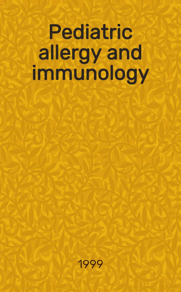 Pediatric allergy and immunology = Педиатрическая аллергия и иммунология.