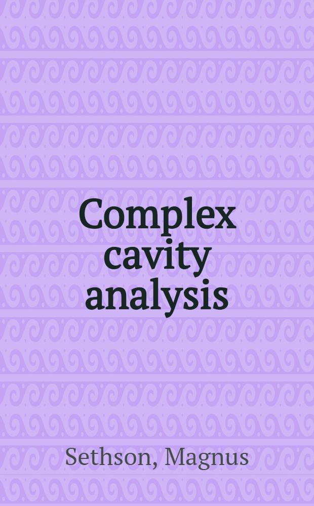 Complex cavity analysis : Analytycal fluid-power models using CAD inform = Комплексный анализ каналов. Моделирование гидравлических систем с помощью CAD..