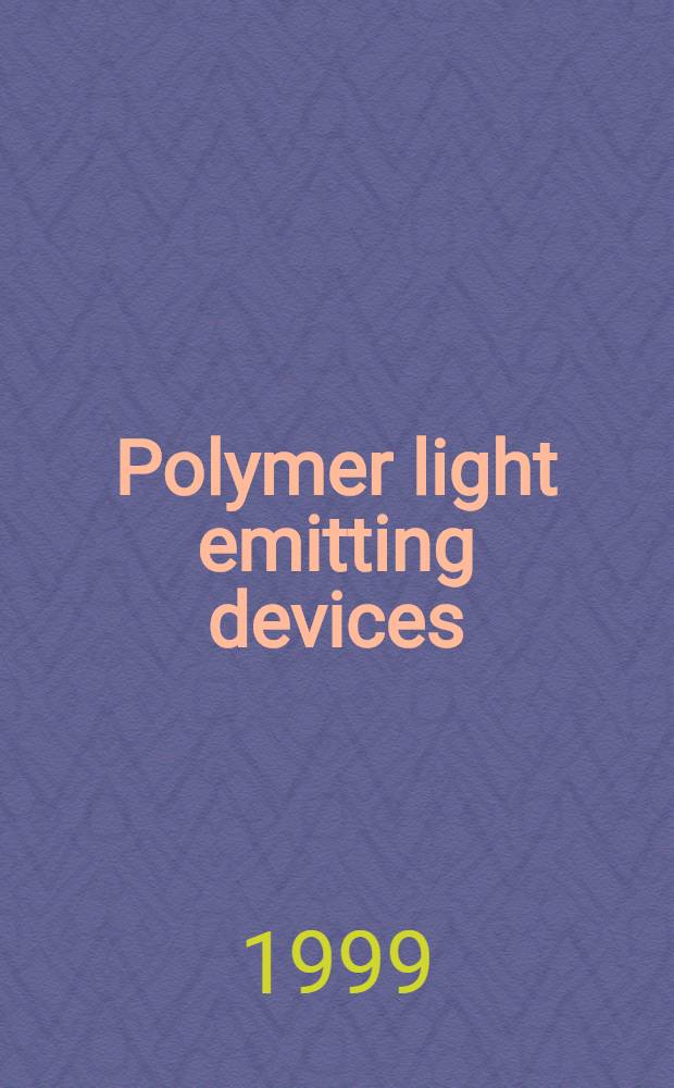 Polymer light emitting devices : A study on how the electrode-polymer interface affects the performance of polymer light emitting devices : Akad. avh. = Полимерные светоизлучающие приборы.
