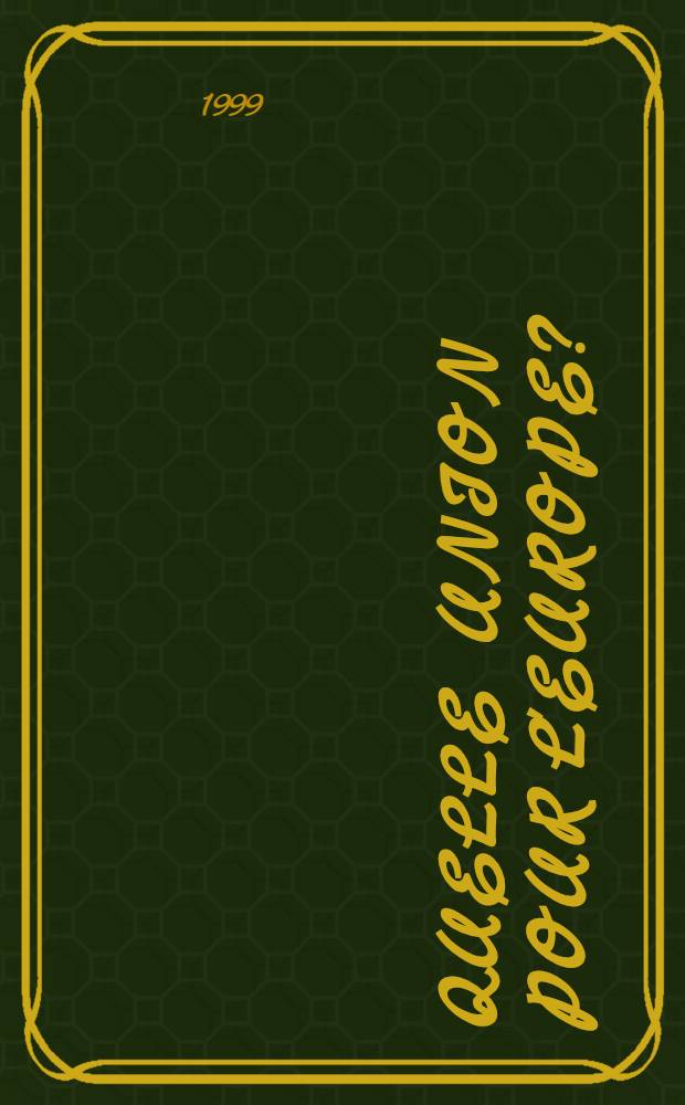 Quelle Union pour l'Europe? = Какой Союз для Европы?.