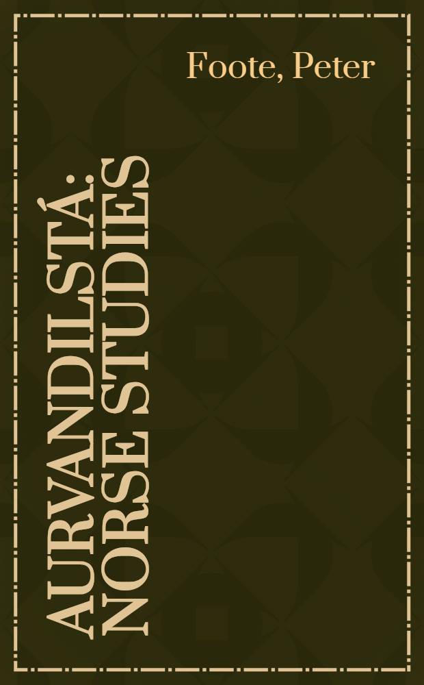 Aurvandilstá : Norse studies