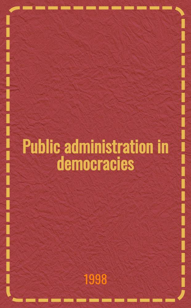 Public administration in democracies = 1965-1995, президентские выборы.