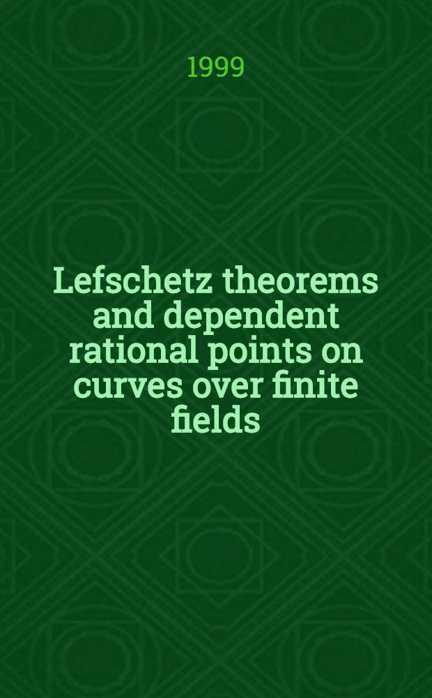 Lefschetz theorems and dependent rational points on curves over finite fields = Теоремы Лефшеца и зависимые рациональные точки на кривых над конечными полями.