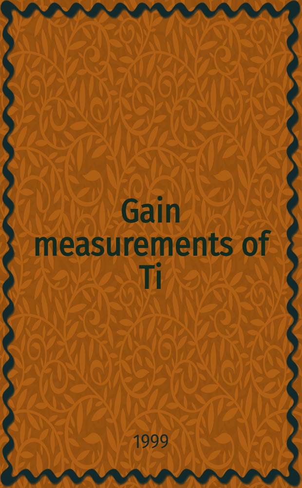 Gain measurements of Ti : sapphire amplifier = Измерения коэффициента усиления усилителя на сапфире.