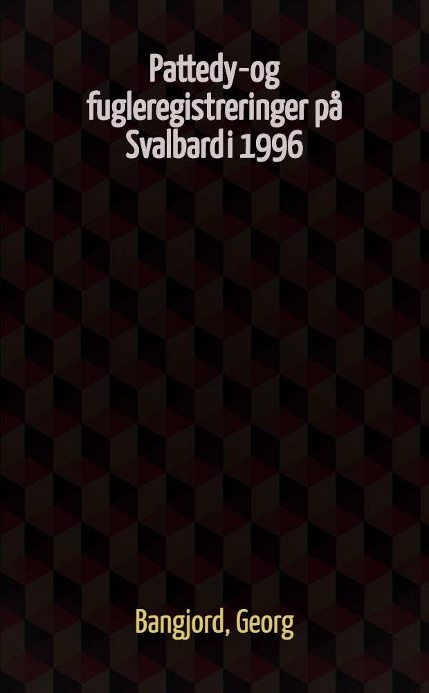 Pattedyr- og fugleregistreringer på Svalbard i 1996