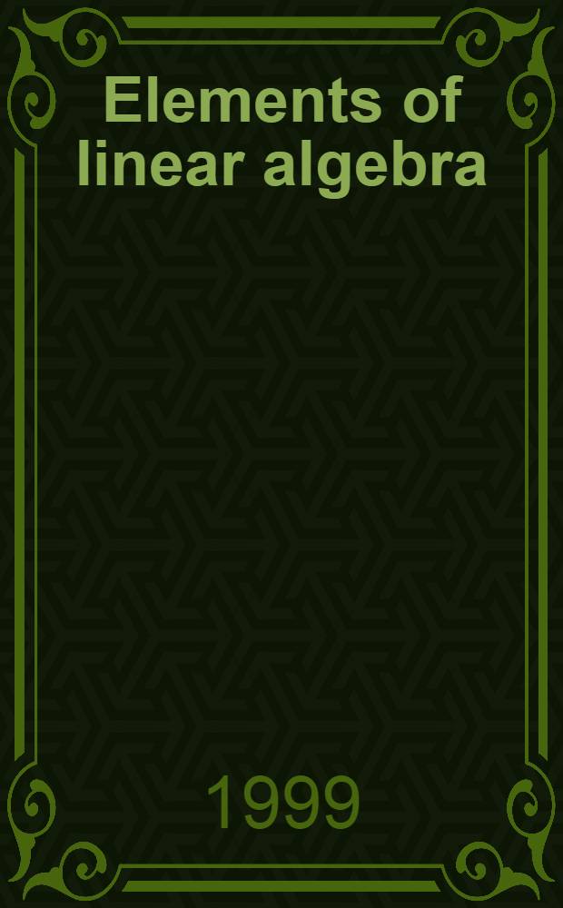 Elements of linear algebra
