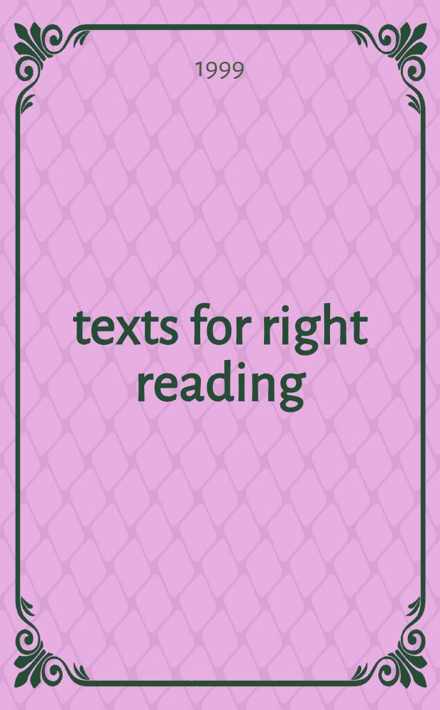 27 texts for right reading : Учеб. пособие для сред. шк