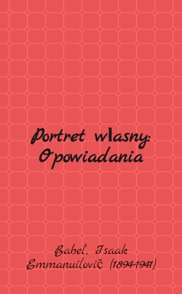 Portret własny : Opowiadania
