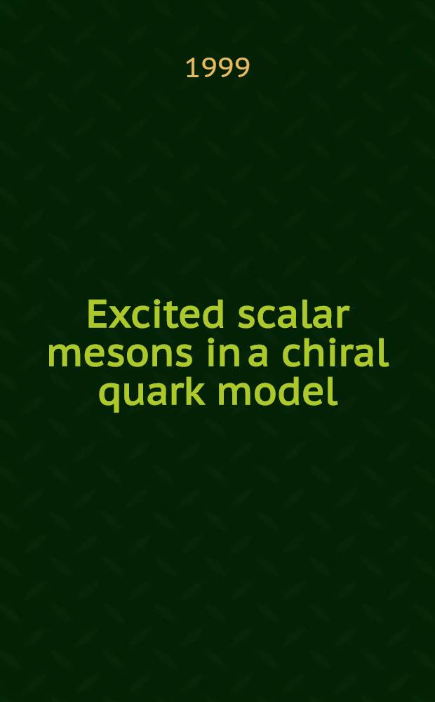 Excited scalar mesons in a chiral quark model