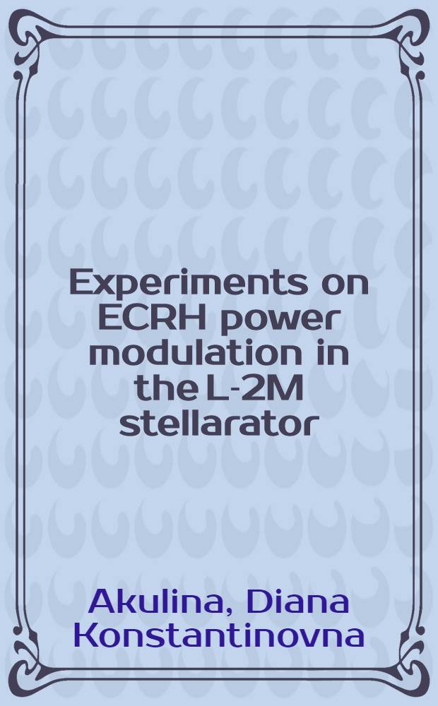 Experiments on ECRH power modulation in the L-2M stellarator