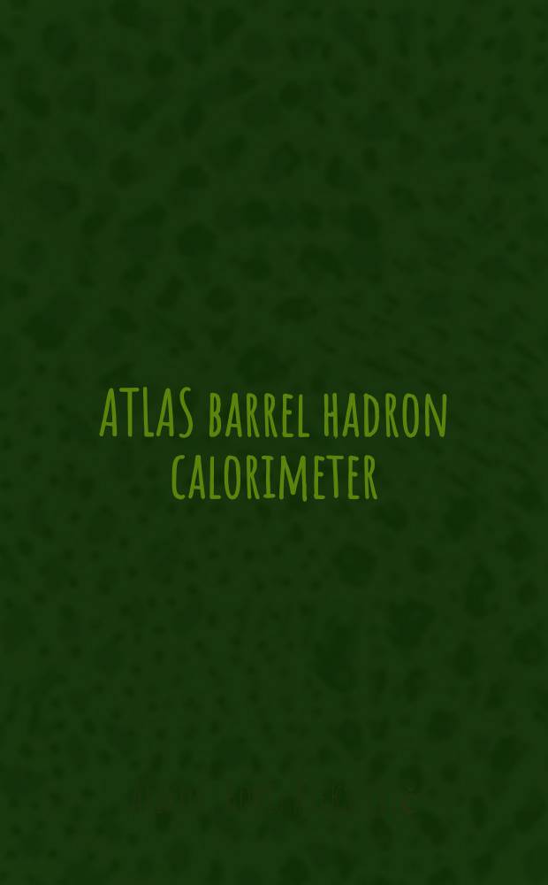 ATLAS barrel hadron calorimeter: general manufacturing concepts for 300000 absorber plates mass production