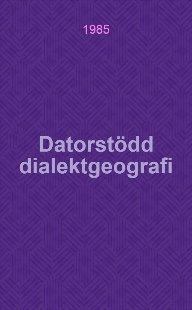 Datorstödd dialektgeografi