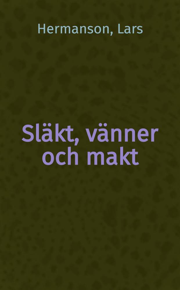 Släkt, vänner och makt : En studie av elitens polit. kultur i 1100-talets Danmark : Diss. = Род, друзья и власть. Исследования политической культуры элиты в Дании в 12 веке.