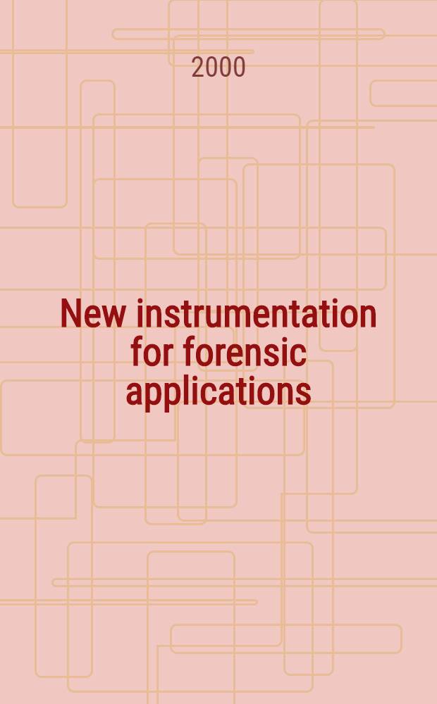 New instrumentation for forensic applications : Automatic fiber detection a. breath alcohol measurements : Akad. avh = Новые средства для судебного применения: автоматический волоконный детектор и измерители алкогольных испарений.