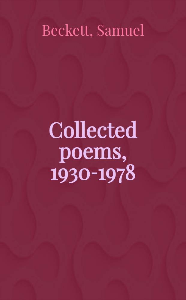 Collected poems, 1930-1978
