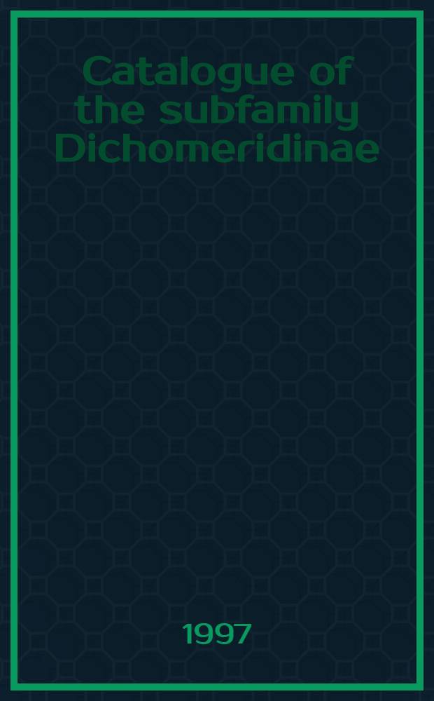 Catalogue of the subfamily Dichomeridinae ( Lepidoptera, Gelechiidae ) of the Asia