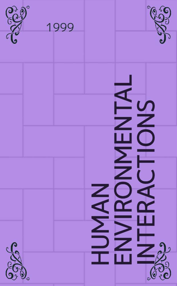 Human environmental interactions : Iss. a. concerns in Upper Lapland, Finland = Исследования в области окружающей среды Лапландии и Финляндии.