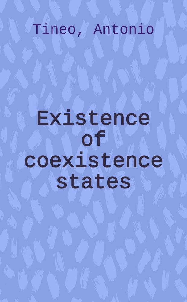 Existence of coexistence states: a generic property for cyclic 3-dimensional competitive systems = Существование равнообъемных состояний: общее свойство циклических трехмерных совершенных систем.